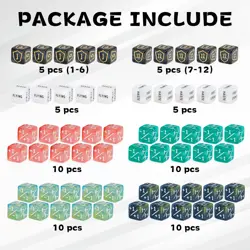 60 Pieces MTG Dice Set with Keyword Token Dice & Plus 1 Life Counter & Shield... - Image 2
