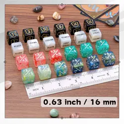 60 Pieces MTG Dice Set with Keyword Token Dice & Plus 1 Life Counter & Shield... - Image 3