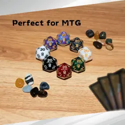 56 Pieces MTG Counter Dice Set in 8 Colors, 48 Pieces Life Counters Tokens Di... - Image 5