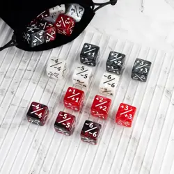 48 Pieces Magic Counter Dice Plus 1 MTG Counters Dice Set Marble Life Buff To... - Image 3