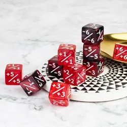 48 Pieces Magic Counter Dice Plus 1 MTG Counters Dice Set Marble Life Buff To... - Image 5