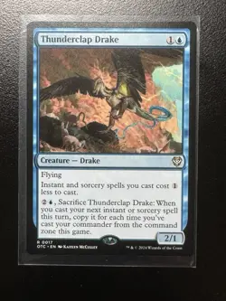 MTG - Thunderclap Drake - OTC Commander: Outlaws of Thunder Junction 0017 Rare - Image 1