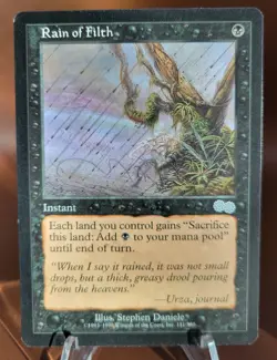 Rain of Filth x1 MTG Urza's Saga Magic Light Play LP English - Image 1