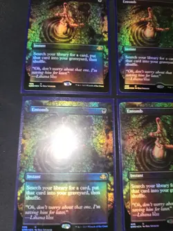 4X PLAYSET NM MTG Magic Entomb FOIL BORDERLESS (426/521) Dominaria Remastered - Image 1