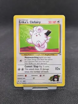 Pokemon Erika's Clefairy Gym Heroes 25/132 Rare WOTC Played - Image 1