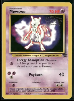 Pokemon - Mewtwo 3 Black Star Promo LP++ - Image 1