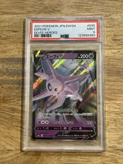 GRADED PSA 10 2021 Pokemon JPN.SWSH Espeon V Eevee Heroes #035 - Image 1