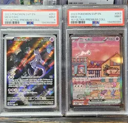 MEW EX & MEWTWO PSA 9 SEQUENTIAL SET S&V 151 UPC POKEMON SVP 052 053 2023 - Image 1
