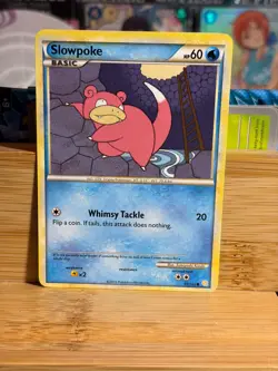 SLOWPOKE 81/123 HeartGold&SoulSilver Base Set Unlimited Vintage Pokemon TCG LP - Image 1