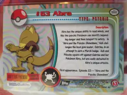 1999 Pokemon Topps Series 1 #63 Abra Straight From Pack to Sleeve NM Vintage - Image 2
