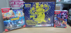 LOT OF (3) POKEMON SURGING ETB & BUNDLE + DESTINED BUNDLE BOXES - Image 1