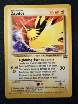 Pokemon TCG Zapdos Wizards Black Star Promo 23 - Image 1