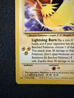 Pokemon TCG Zapdos Wizards Black Star Promo 23 - Image 4