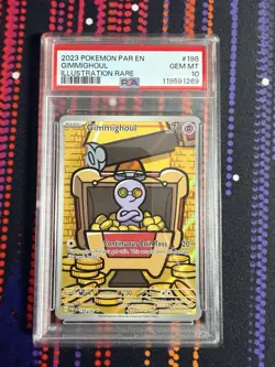 Pokemon TCG Gimmighoul Paradox Rift 198/182 PSA 10 - Image 1