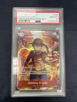 2024 One Piece EN Monkey.D.Luffy Treasure Boosters Set PSA 10 Gem Mint G260101 - Image 1