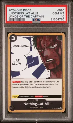 PSA 10 - ...Nothing...at All!!! - OP06-096 - One Piece TCG #2 - Image 1