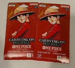 (x2) One Piece TCG Carrying On His Will OP-13 Sleeved Booster Pack - Image 1