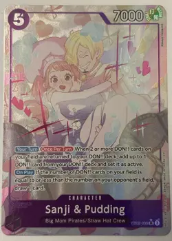 One Piece Card Game - Sanji & Pudding EB02-035 Alt Art Foil Textured English - Image 1