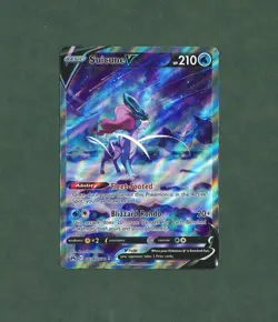 Suicune V GG38/GG70 Crown Zenith: Galarian Gallery Holo Alt Art Pokemon Card NM - Image 1