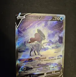 Suicune V GG38/GG70 Crown Zenith: Galarian Gallery Holo Alt Art Pokemon Card NM - Image 3