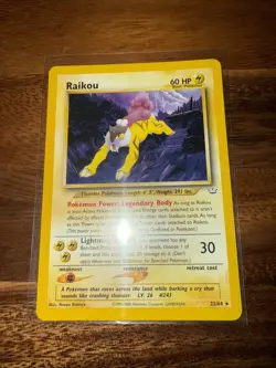 Pokemon TCG Raikou Neo Revelation Card 22/64 Unlimited Rare - Image 2