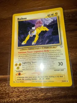 Pokemon TCG Raikou Neo Revelation Card 22/64 Unlimited Rare - Image 4