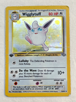 1x Wigglytuff 16/64 Jungle Unlimited Pokemon Card HP Damaged - Image 1
