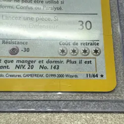 Ronflex / Snorlax French 11/64 Holo Jungle Pokemon Card TCG - 1999 LP - Image 4