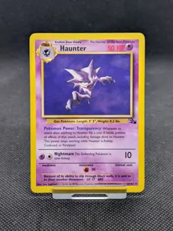 Pokemon Card Haunter 21/62 Fossil Set Non Holo Rare WOTC LP EXCELLENT - Image 1