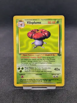 Vileplume 31/64 Non Holo Jungle Set Rare Pokemon Card WOTC Played - Image 1