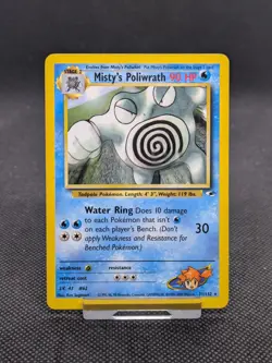 Misty's Poliwrath 31/132 Rare Gym Heroes Set Pokemon Card WOTC LP EXCELLENT - Image 1