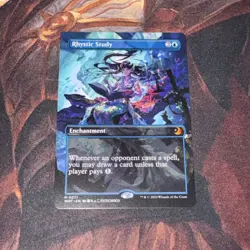 Rhystic Study X1 Mtg Wilds Of Eldraine Nm Borderless Enchanted Tales - Image 1