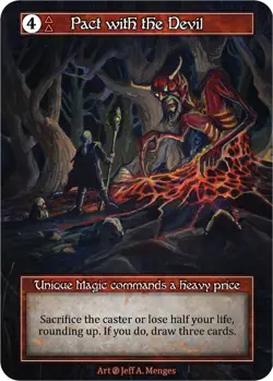 FOIL Sorcery Contested Realm - Pact with the Devil (Foil) - Beta (B) - Image 1