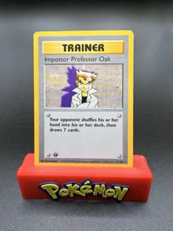 Pokemon Base Set 1st Edition Rare: Impostor Professor Oak 73/102 MP - Image 1