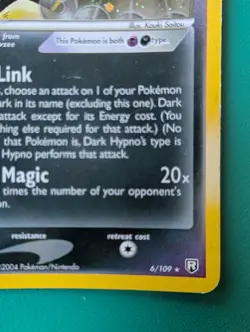 2004 Pokemon EX Team Rocket Returns Dark Hypno #6/109 HP - Image 4