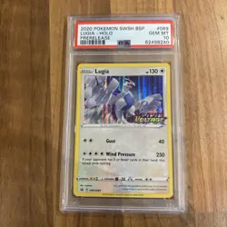 2020 POKEMON SWSH BLACK STAR PROMO PRERELEASE #069 LUGIA-HOLO PSA 10 - Image 3