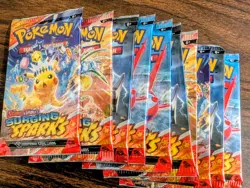 Pokemon Scarlet and Violet Surging Sparks x10 Pack Lot 10 Packs Foil - Image 1