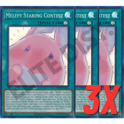 Yugioh Melffy Staring Contest (POTE-EN063) SUPER RARE (NEAR MINT) (3X) - Image 1