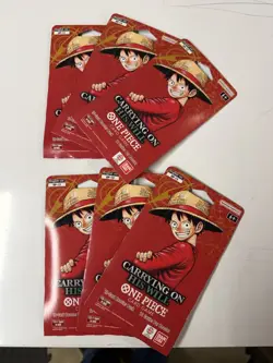 One Piece OP-13 CARRYING ON HIS WILL Sleeved Booster Packs Lot Of 6 Sealed - Image 1