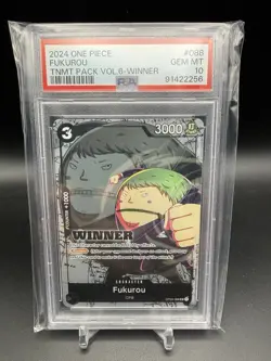 One Piece OP03-088 Fukurou Tournament Winner Pack Vol.6 Foil Art PSA 10 - Image 1