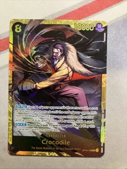 One Piece TCG English OP14-120 Crocodile SEC Foil - In Hand - Image 1