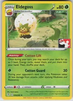 Pokemon TCG Eldegoss Rare Prize Pack Series Cards 016/203 - Image 1