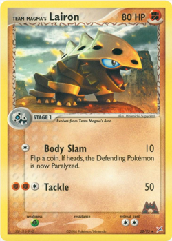 Team Magma's Lairon 20/95 EX Team Magma vs Team Aqua Regular Rare Pokemon Card - Image 1