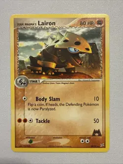 Team Magma's Lairon 20/95 EX Team Magma vs Team Aqua Regular Rare Pokemon Card - Image 2