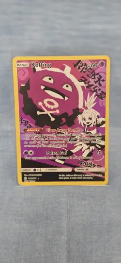 Pokemon TCG Koffing Trainer 243/236, Sm-Cosmic Eclipse, Secret Rare Card - Image 1