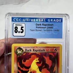 Team Rocket 1st Edition Dark Rapidash 44/82 CGC 8.5 Graded Card Pokemon 2000 - Image 3