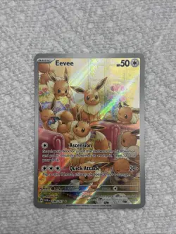 Pokemon Eevee Holo TCG Card 188/167 Sv06 Twilight Masquerade Illustration Rare - Image 1