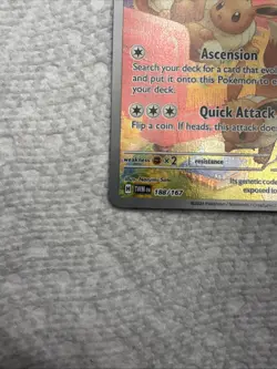 Pokemon Eevee Holo TCG Card 188/167 Sv06 Twilight Masquerade Illustration Rare - Image 5