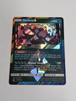 Pokemon Darkrai 77/156 Ultra Prism Star Holo TCG Card English Sun & Moon - Image 1
