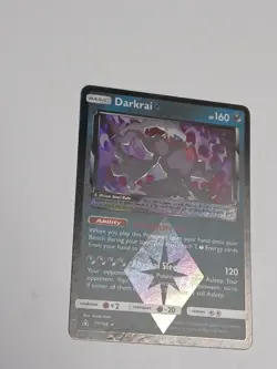 Pokemon Darkrai 77/156 Ultra Prism Star Holo TCG Card English Sun & Moon - Image 3